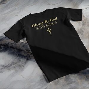 Men’s Shirt Glory To God Christian Faith Bible Verse T-Shirt